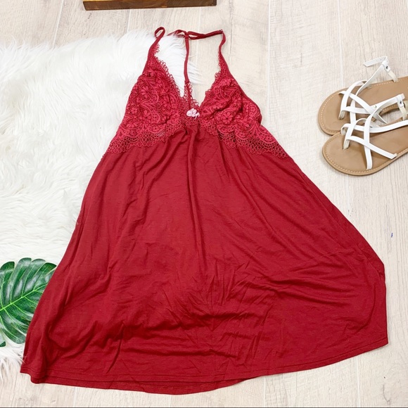 Victoria's Secret Other - Victoria's Secret Red Night Gown Lingerie Md D1976